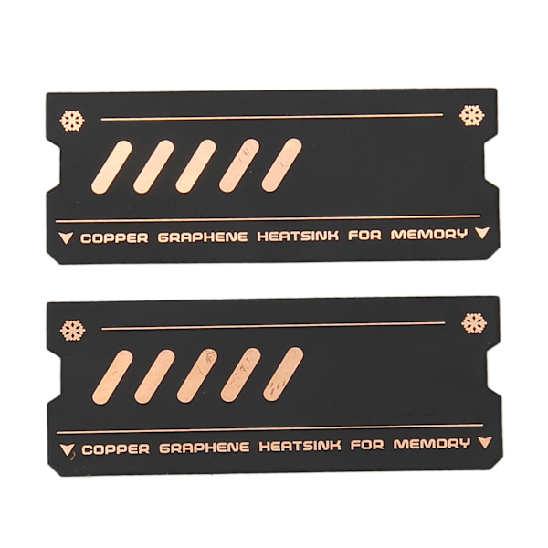 Hukommelseskøling køleplade grafen Hurtig ledning Stabil Holdbar kobber køleplade til DDR4 DDR5 Laptop Hukommelse 2 stk.