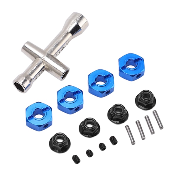 4 kpl RC-auton metalliset 5 mm paksut pyörän kuusiomutterit ristiholkilla TRAXXAS SLASH 4X4 2WD -autoon