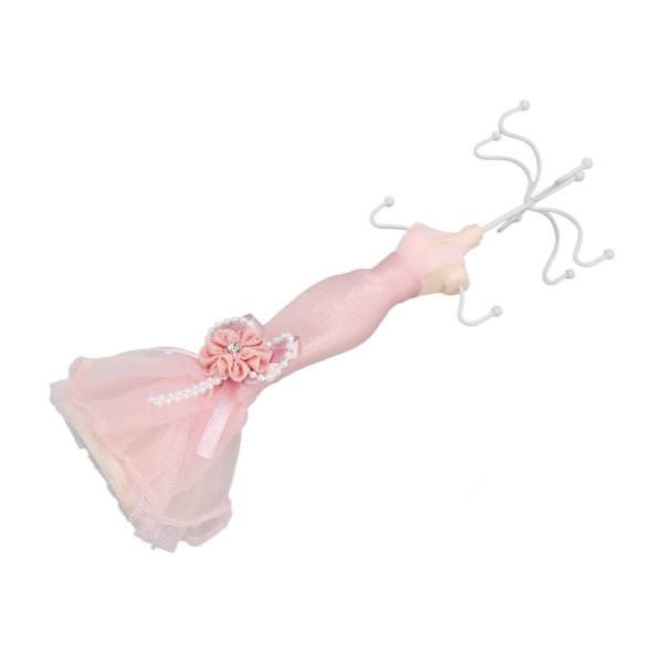 Skyltdocka Stativ Hängande Torn Display Resin Ring Ställ Modell Klänning för tjejer Kvinnor Rosa