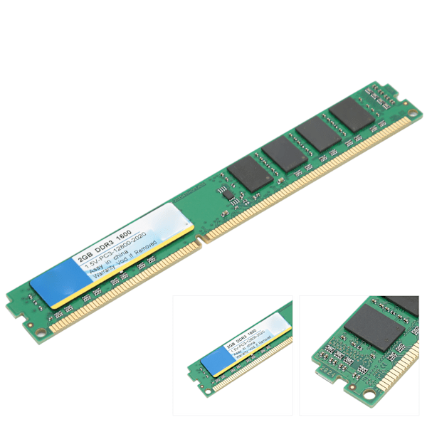 Xiede-muistimoduuli, täysin yhteensopiva Intel/AMD DDR3 2 Gt 1600 Mhz PC3-12800 1,5 V