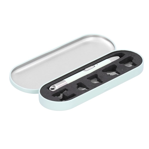Lysende USB-oppladbar drillpenn for krysssting, applikasjon og diamantmaling med oppbevaringsboks - Grønn
