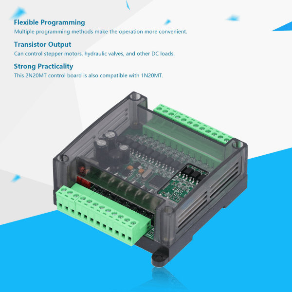 PLC styrekort industriel programmerbar logik controller modul tilbehør del 2N20MT med shell-1 stykke