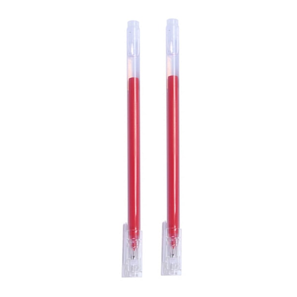 2Pcs Gel Ink Pen Comfort Grip Smoothly Write Large Capacity Ink Fine Point Signature Pen for Students Office Supplies Red