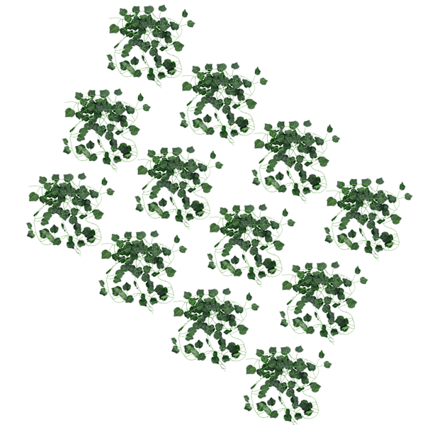 12 kpl Muovirottinki DIY Vihreä Lehti Koriste Aita Keinu Ovi Hääjuhla Viinilehdet