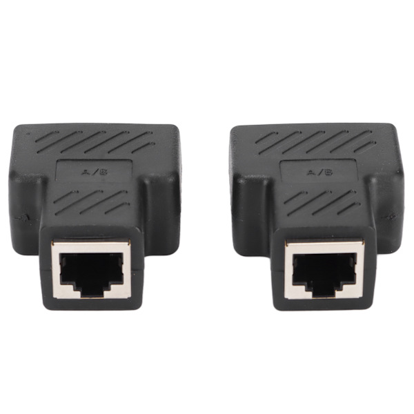 2 stk RJ45 Ethernet-splittere 1 til 2-veis Ethernet-svitsjer for ruter TV-boks Videokamera datamaskin