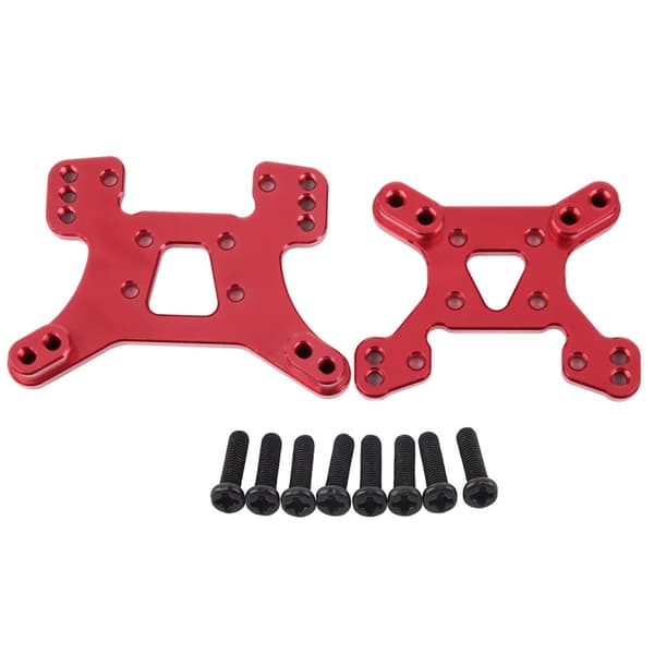 Front Rear Shock Tower Board Sett Tilbehør Passer for WLtoys 144001 1/14 RC Bil Rød