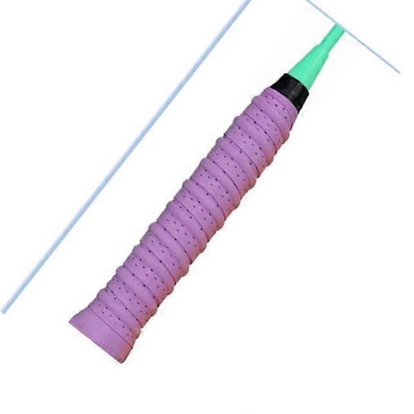 Badminton Tumgrepp, Andningsbart Halkfritt PU-gummi Tennisracket Tumgrepp, Fiskformat Klibbigt Handgrepp 1stLila