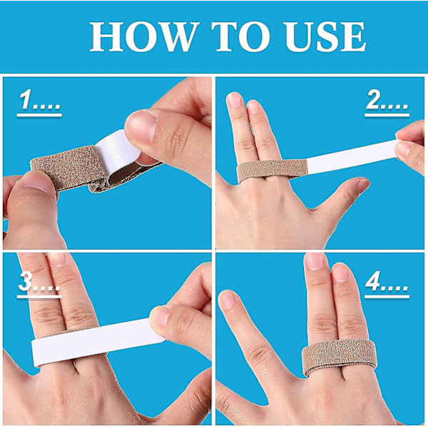 Buddy Tape Fingerstropper - 10-pak Khaki Stoff Fingerbandasjer