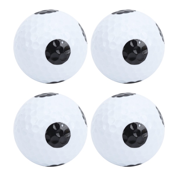 4 stk. Golf Putting Practice Dobbelt Lag Spil Bold Hvid Sort Bold Sort Prik Bold