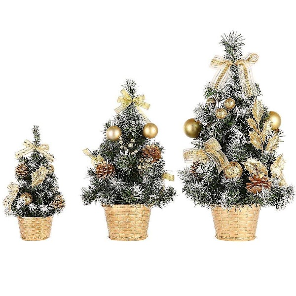 Mini Konstgjord Julstjärna LED Ljusbollsträd - 30cm, Perfekt för Familjedekoration
