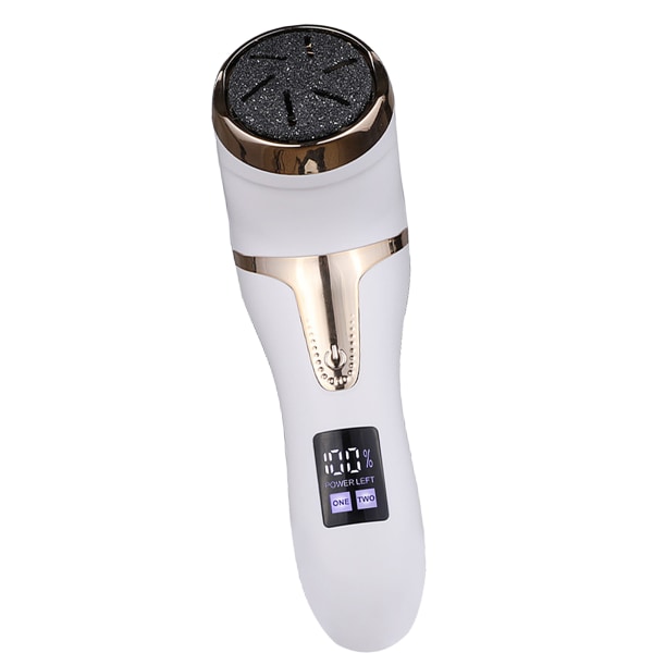 Elektrisk Foot Callus Remover LCD-skärm Död hud Remover Fotfil Pedikyrverktyg för hemmabruk med 3 sliphuvuden Vita