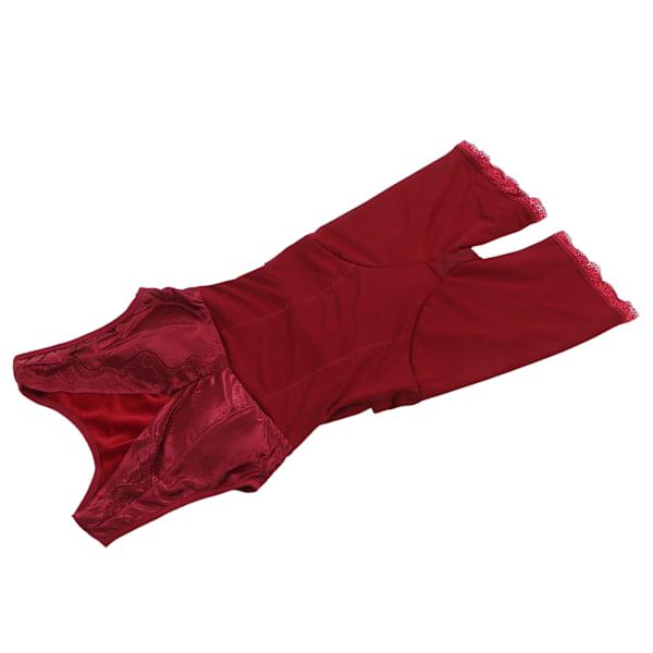 Kvinnors formande kläder varma hålla huden vänlig andas mage midja åtstramning kropp formare (Jujube röd)XL