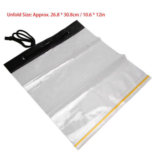 2 stk Multifunktionel vandtæt brevpapir Transparent Pen Bag Opbevaringskortholder