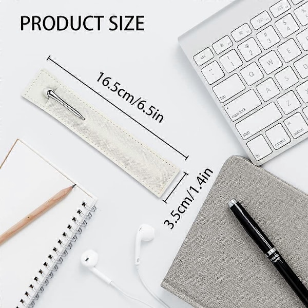 Pennfodral i Läder, Skyddsfodral för Fyllpenna, Touchpenna, Kulspetspenna, Pennor, 5-pack Svart