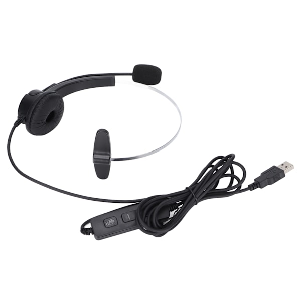 USB-headset med støjreduktion til callcenter med mikrofon mute-kontrol til forretningsmøder og kundeservice