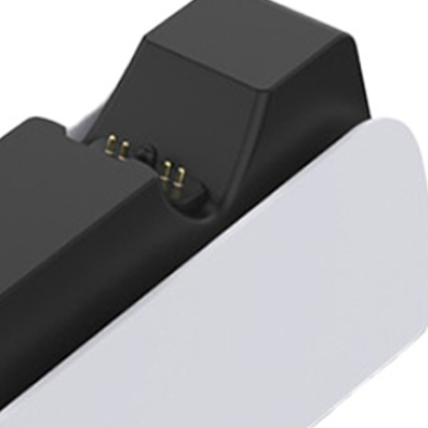 Controller-ladestation Smart Effektiv Hurtig Dobbelt Opladningsdock med LED-indikator til PS5 Sort Hvid