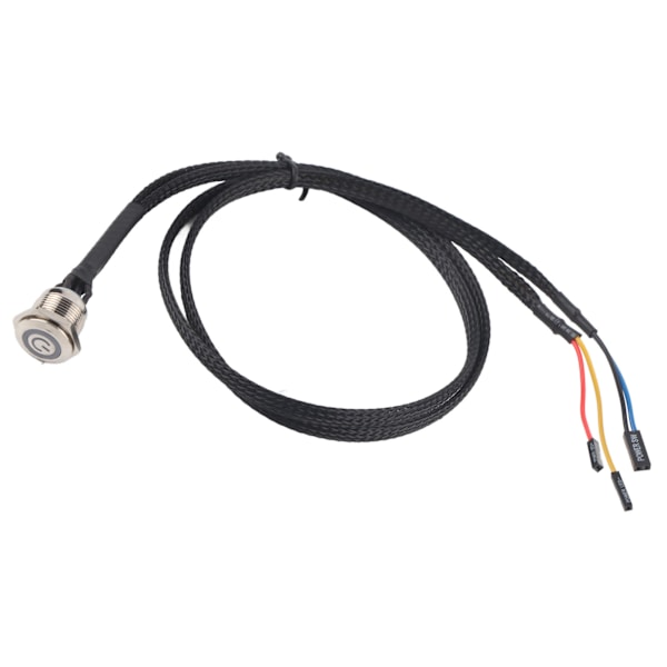 Stationær computer Værtsomskifter Kabel Metalknap Metal LED Power-knapBlå