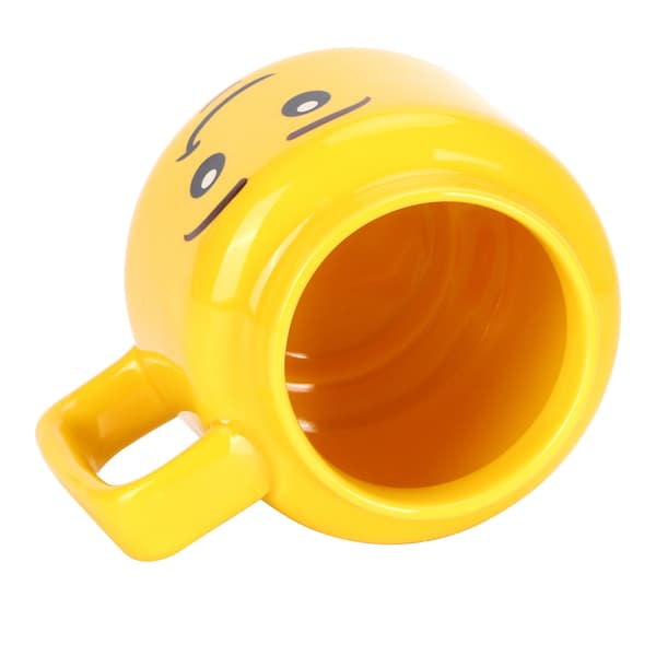 Keramisk kopp gul tecknad vattenkopp 300 ml kaffe mjölk te mugg present till hemkontoret
