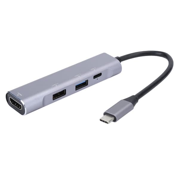 Hub Typ-C till HDMI Pd USB3.0 4-i-1 Lämplig för OS X/ Huawei/ Samsung