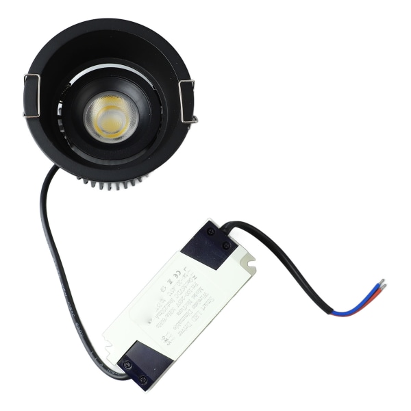 10W infälld LED-spotlight för Tuya Ljusabsorption 30° Justerbar 100 till 265V Inbyggd Downlight för Living Room Hotel Black