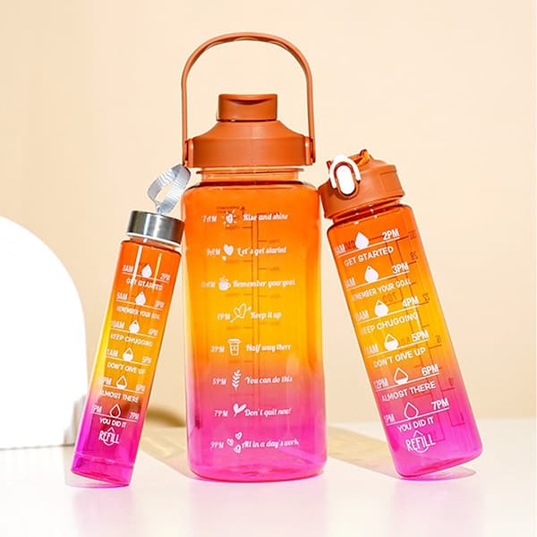 3-i-1 Sports Vannflaske Kald Drikker Multifunksjonell Plastkopp