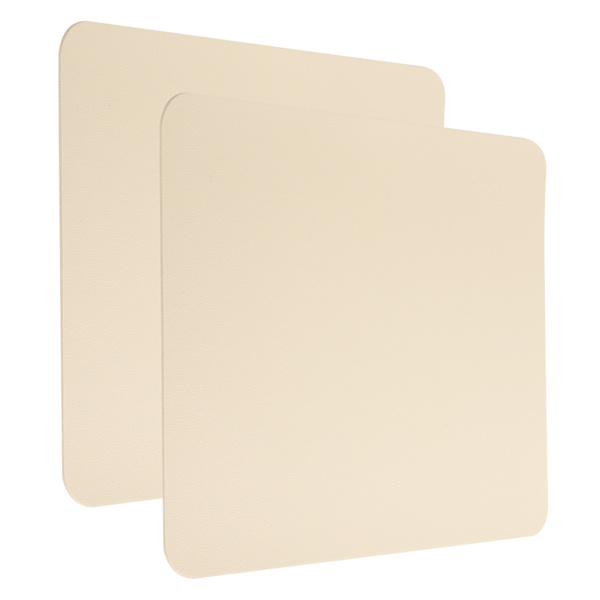 2 st musmatta i PVC-läder, vattentät skrivbordsmatta, kudde, kontor, hem, musskydd, 27 x 21 cm, ljus aprikos