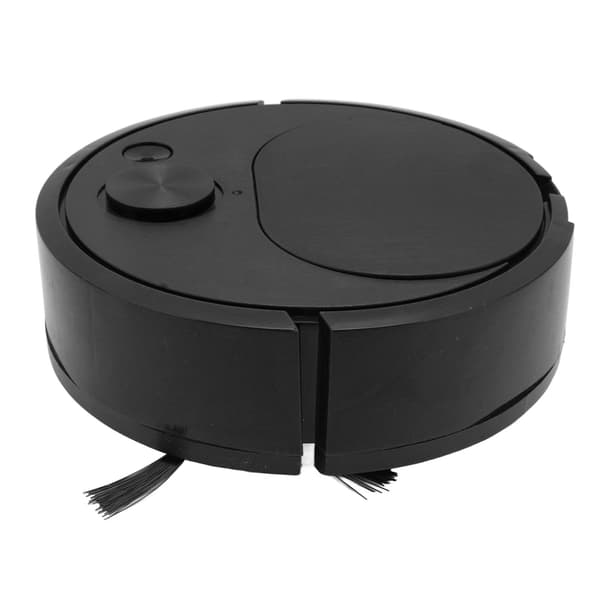 Robotstøvsuger Multifunksjonell USB-lading Mini Smart Feierobot for Tregulv Fliser Teppe Svart