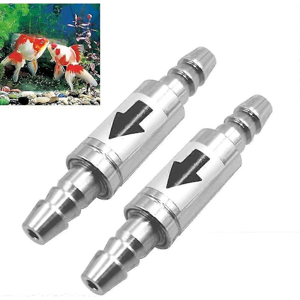 2 Stykker Rustfrit Stål Envejs Kontraventil Tilbagestrømningssikring Co2-ledning 4/6 Mm