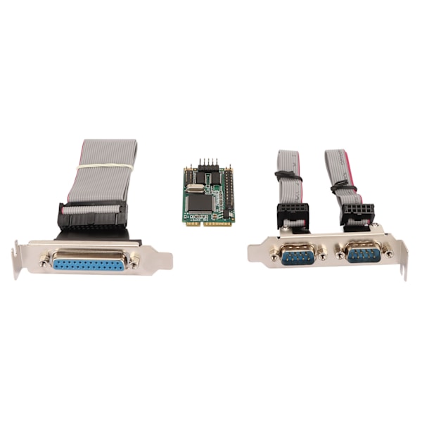 Mini PCIe Combo seriellt parallellt expansionskort 6 Gbs 2 RS 232-port 1 DP25-stift PCI Express till skrivare LPT-port expansionskort