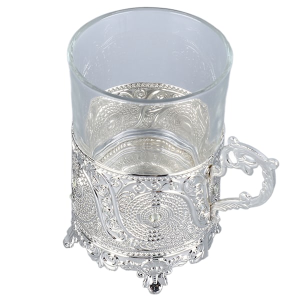Ölmugg i legerat glas Matal ölkopp Samlarmugg Dekorativ whiskymugg ​​Dricksmugg för fars dag julfödelsedag Silver (Q18149)