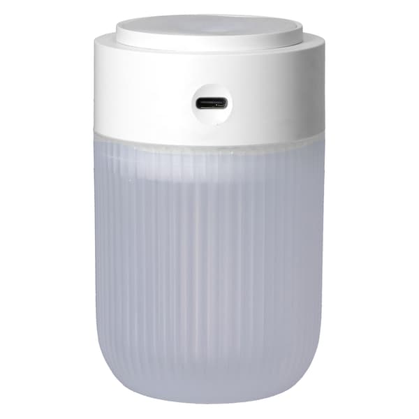 Cool Mist Luftfugter Mini Bærbar 250 ml USB Ultra Stille Diffuser med Farverigt Natlys Hvid