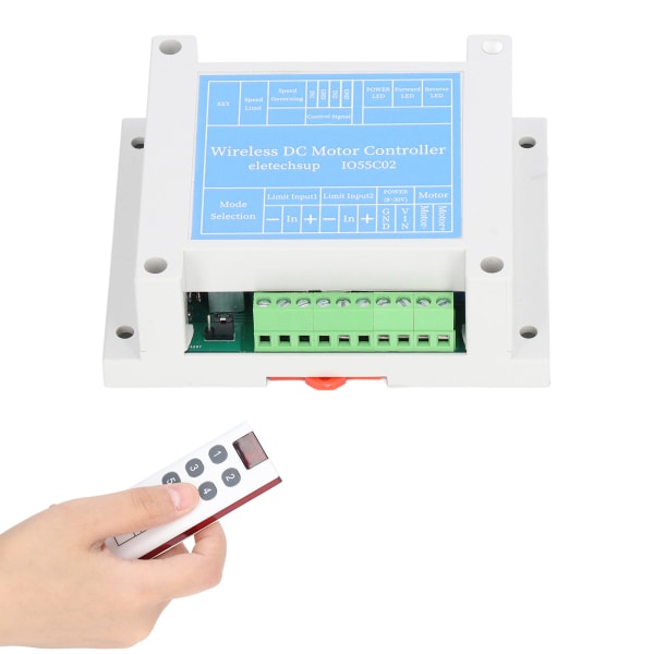 DC-motorvarvtalsregulator Borstad motor Start Stop Acceleration Deceleration Regulator med fjärrkontroll Set DC 8‑30V