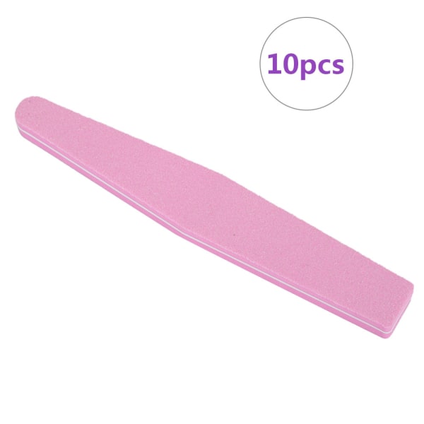 10 st Nagelfil Dubbelsidig Nagelbuffert Slipning Buffning Polerremsa Manikyrverktyg Rosa