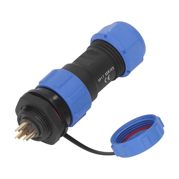 Aviation Plug Socket IP68 Vattentät Kontakt 3-polig 3-håls Elektrisk Strömadapter SP17