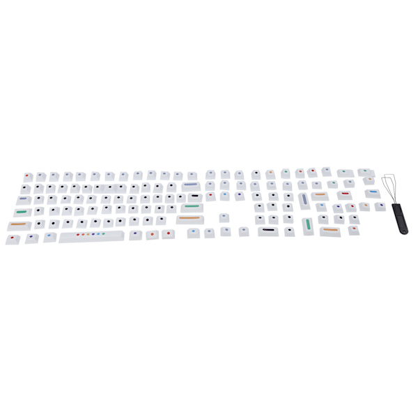 Dot Keycap Dye Sublimation Mekanisk Tangentbord Kompatibel med 61/64/68/87/96/104/108 Vit
