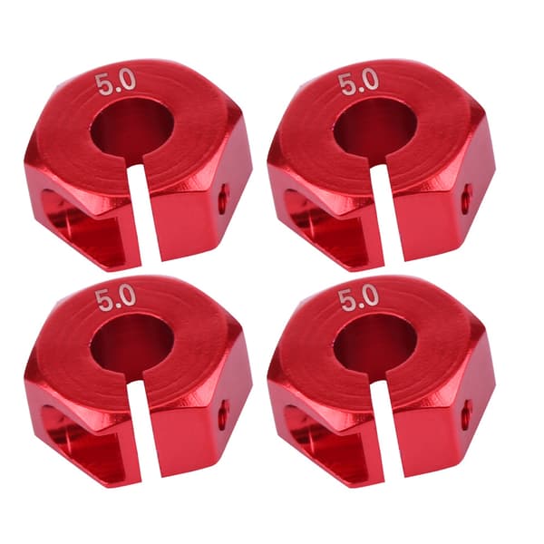 12 mm Universal Hjul Hex Hub Adapter for HSP Sakura 1/10 Skala RC Bil (5 mm, Rød)