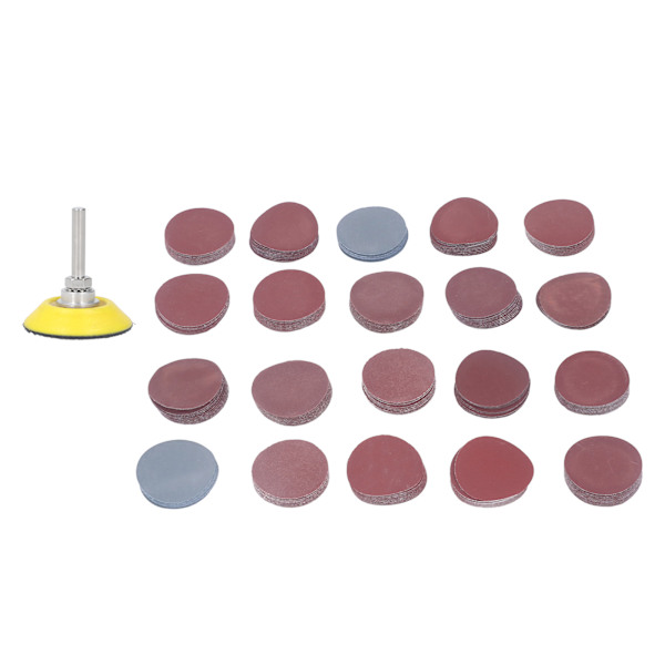 203 stk 50mm flokeret sandpapir hun gevind slibeskive pude polering slibning sandpapir