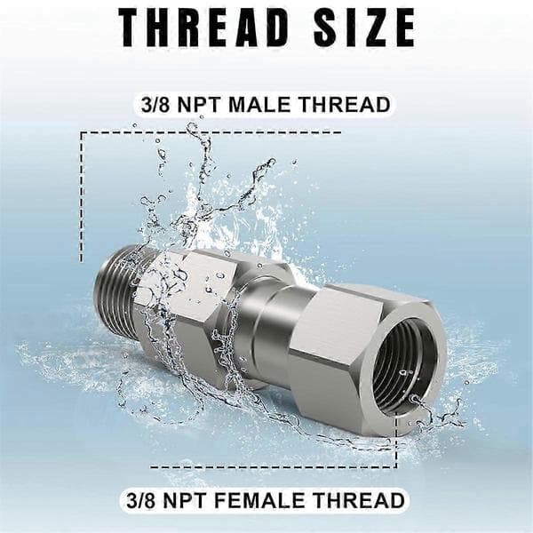 2st 3/8NPT Svivelkoppling, 360 graders anti-twist svivel för tryck