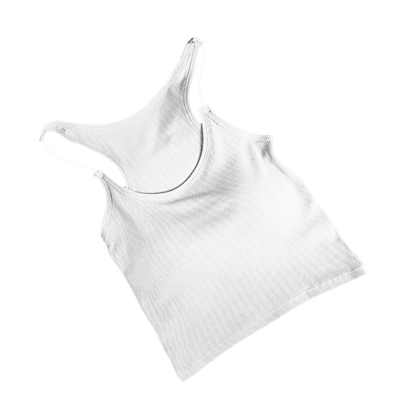 Kvinners Tank Top Adelomorfe Skulderstropper Myk Komfortabel Kvinner Polstret Camisole for Dagligliv Strand Hvit Gratis Størrelse (40‑60kg / 88.2‑132.3lb)