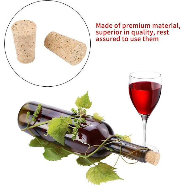 10 stk Naturlige Kork Træ Spidse Propper Genanvendelige Funktionelle Bærbare Tættende Vin Flaskeprop Til Vin/Øl Flaskeprop (Til rødvin flasker
