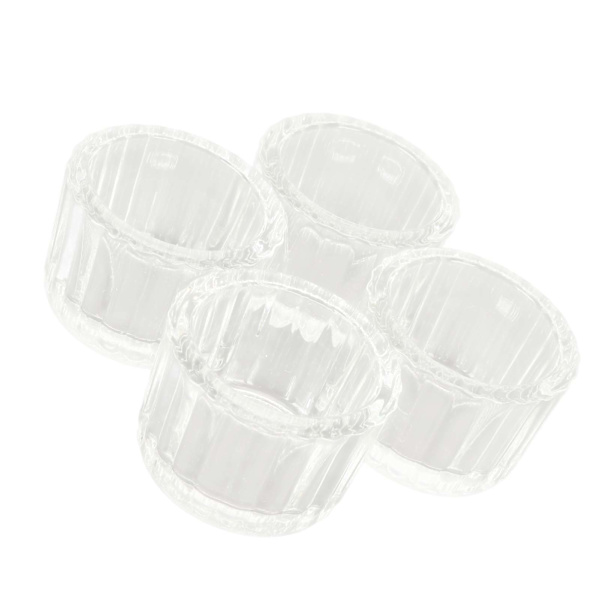 Telys lysestaker i glass HM2330601 med 4 klare telys lysestaker for bordet midtpunkt