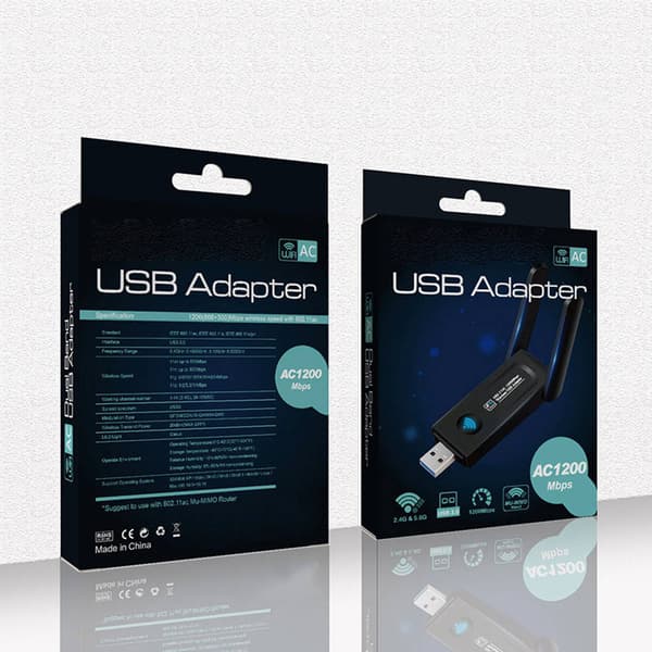 1200M Dual Band WiFi Adapter USB3.0 Interface Plug and Play USB Netværkskort til Laptop PC