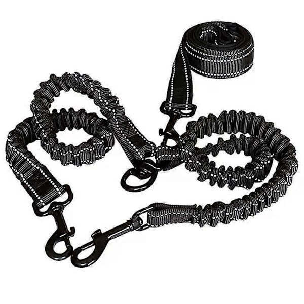 Dobbel Kobbel For 2 Hunder Triomphe, Hundekobbel, Reflekterende, Dressur og Trening, 360 Uten Floker