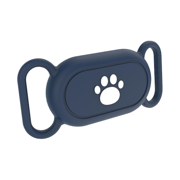 Silikone Cover til Samsung Galaxy SmartTag 2 Bluetooth Tracker Beskyttelsesetui til Kæledyr Hund / Kat-B6 PawPatternDarkBlue