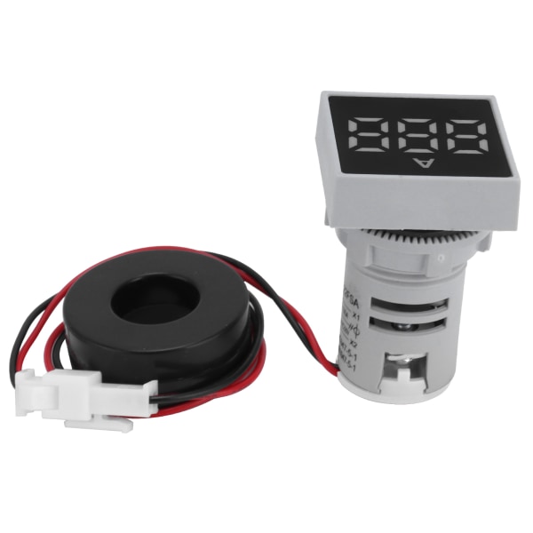 Digital strømmåler Matt panel Amperemeter Signalindikatorlys AC 220V AD16‑22FSAWhvit