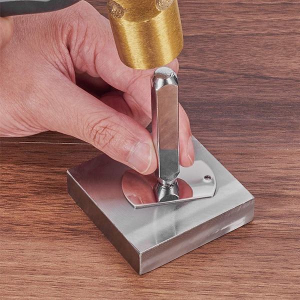 6mm 1/4\" Metal håndstempel design punch værktøj til DIY smykker udskæring fremstilling af håndværkLeaf