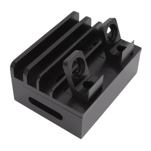 Bambus ladestation multifunktionel 5-ports ladestation til telefoner, tablets, ure, elektronik, sort