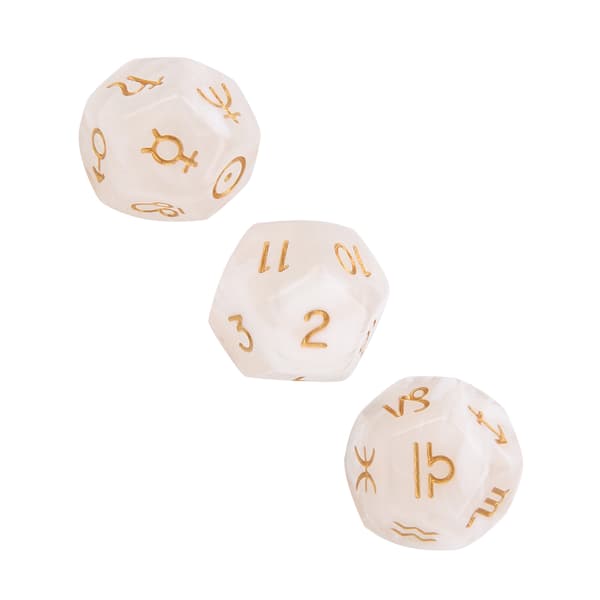 3st Harts Spådomstärningar Party Samling Underhållning 12-sidiga Tarot Astrologitärningar2#