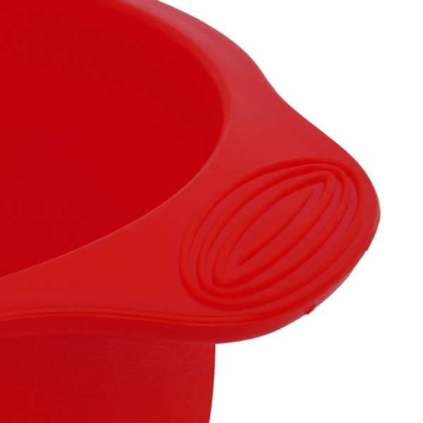 11.42 tommer rund form 3D silikon bakekakeform DIY bakekakeform (rød)
