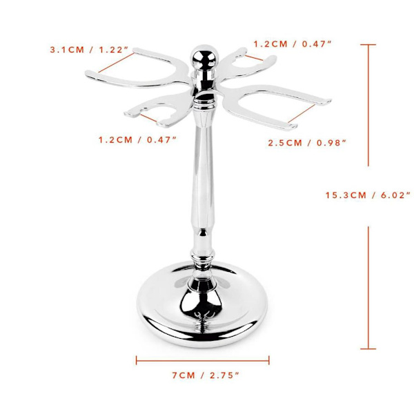 4-benet barberkniv og børstestativ Barberbørsteholderstativ til værktøj Barbertilbehør